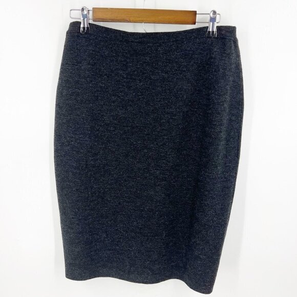 ✅ Eileen Fisher Merino Wool Pencil Skirt with Grosgrain Ribbon Size Medium Black - Picture 5 of 5